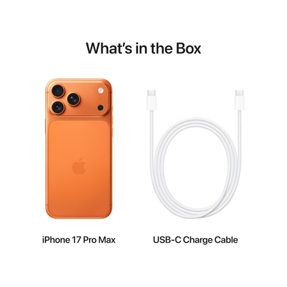 Apple iPhone 17 Pro Max 1TB: 6.9-inch Display with ProMotion, A19 Pro Chip, Best Battery Life in Any iPhone Ever, Pro Fusion Camera System, Center Stage Front Camera